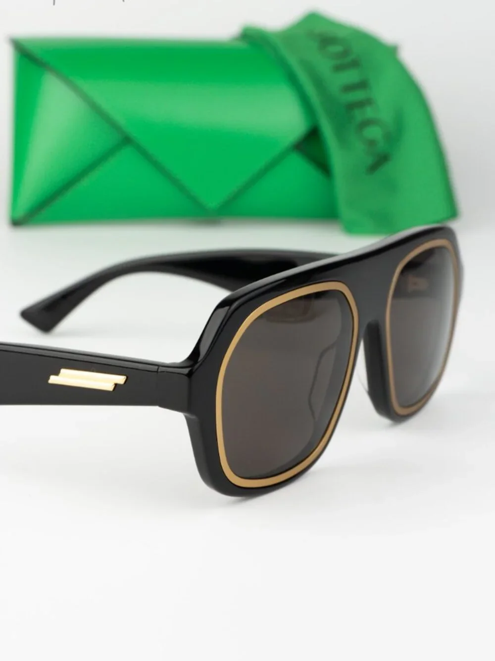 Bottega Veneta Men Sunglasses Black Grey Square BV1217S 001 NEW AUTHENTIC